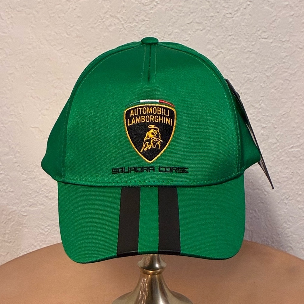 Automobili Lamborghini Squadra Corse Team Hat Cap- Green with black accents
